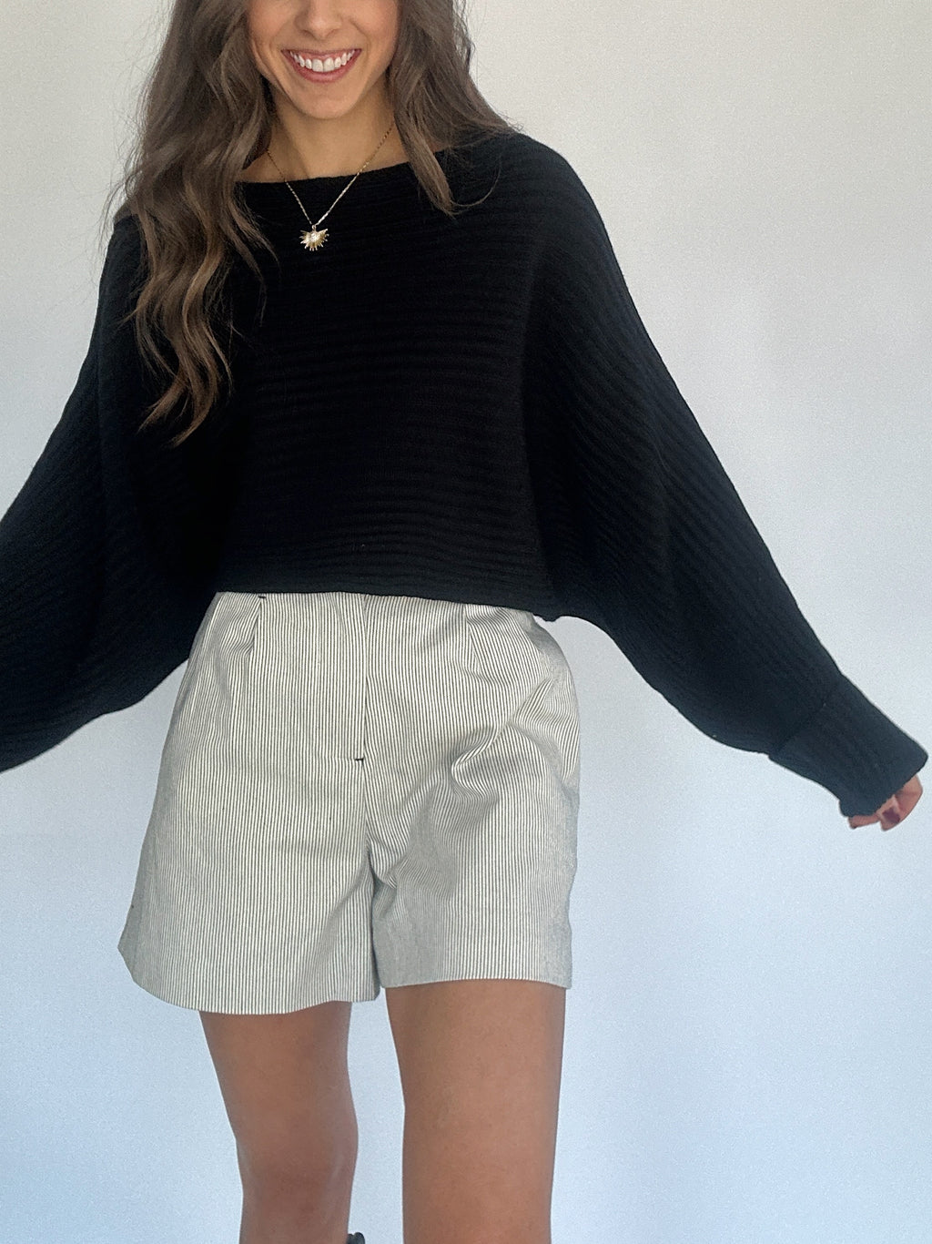 Freeway Cropped Sweater - Black