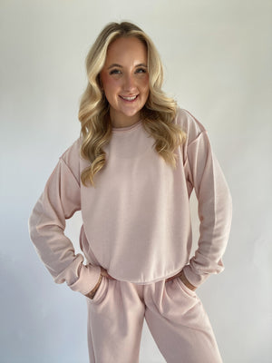 Blank Page Sweatshirt - Dusty Pink