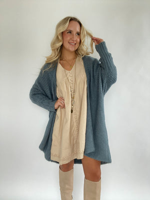 Down The Street Cardigan - Dark Teal