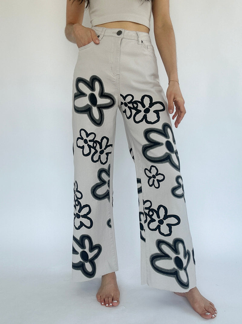 Marked By Flowers Twill Pants