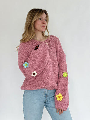 Valley Flower Sweater - Rose