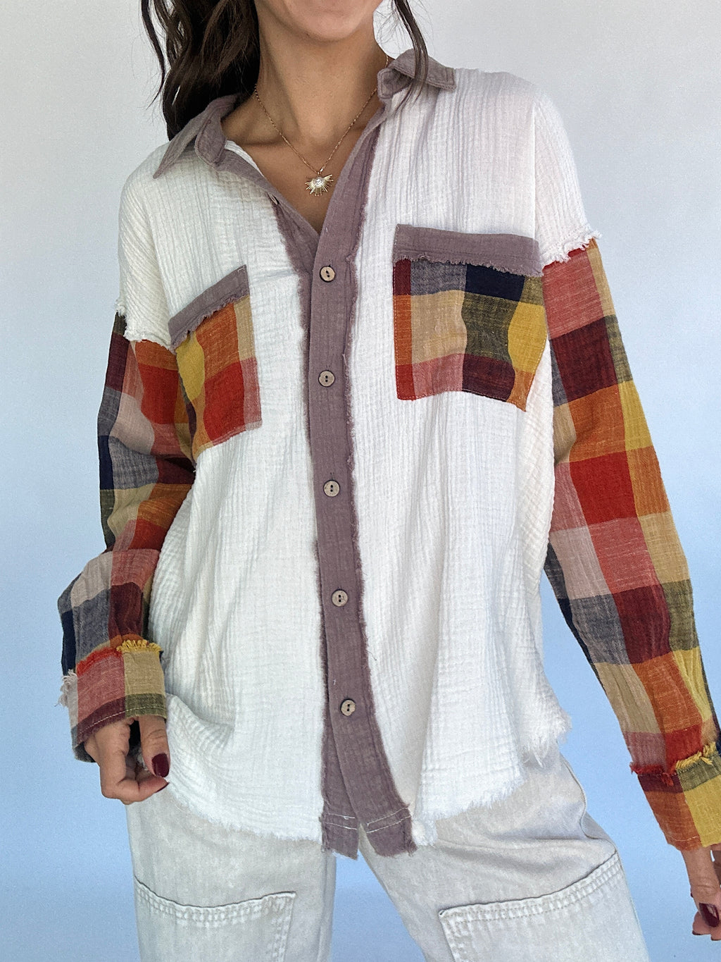 Harvest Bliss Plaid Top