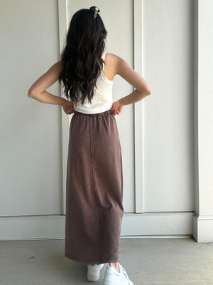 Meet Me Later Maxi Skirt - Mocha