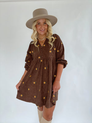 Sunflower Corduroy Dress