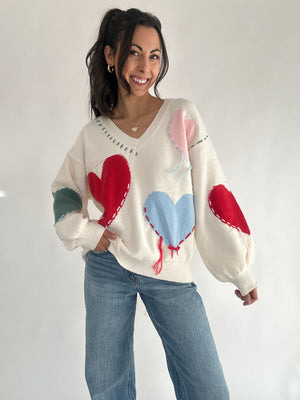 Secret Admirer Heart Sweater