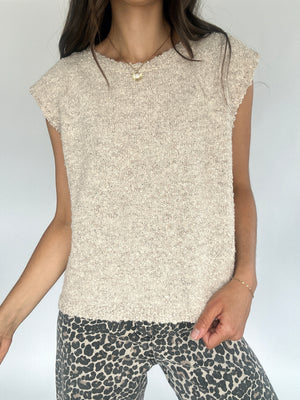 Chance Sleeveless Knit Top - Taupe