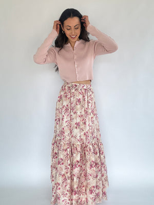 Rose Bouquet Maxi Skirt