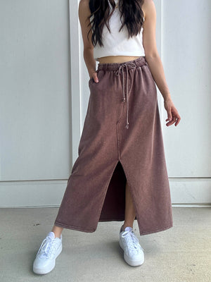 Meet Me Later Maxi Skirt - Mocha