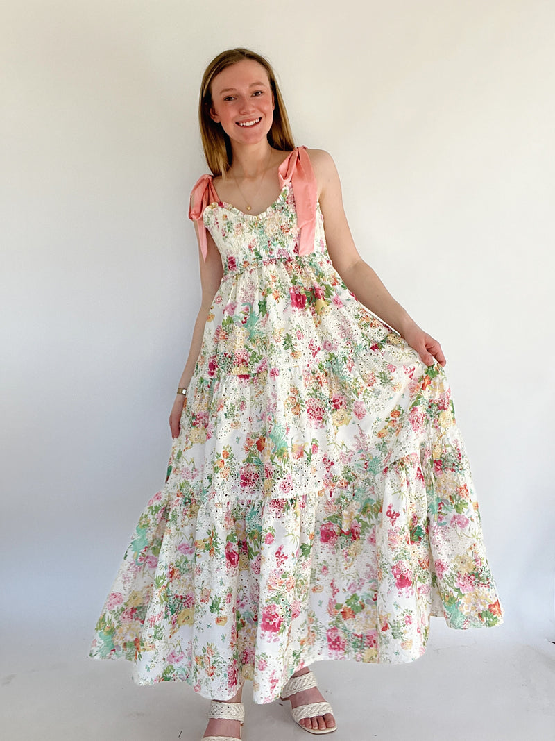 Anniston Floral Eyelet Dress