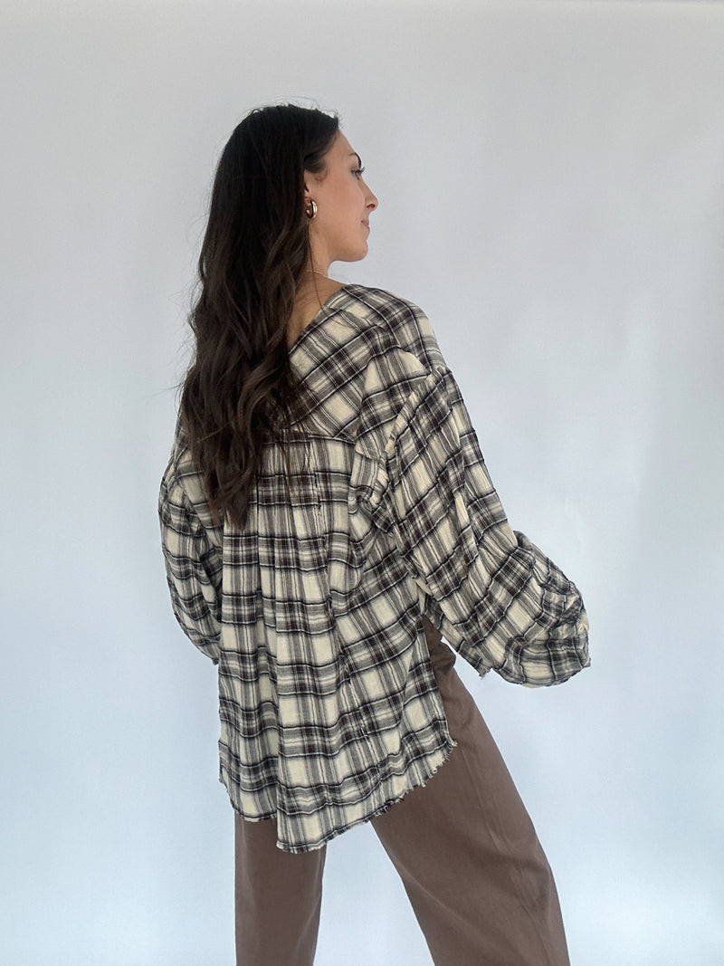 Karson Plaid Top