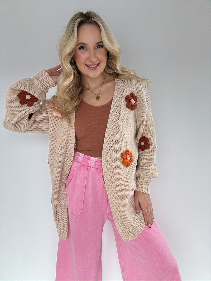 Wild As A Flower Embroidered Cardigan