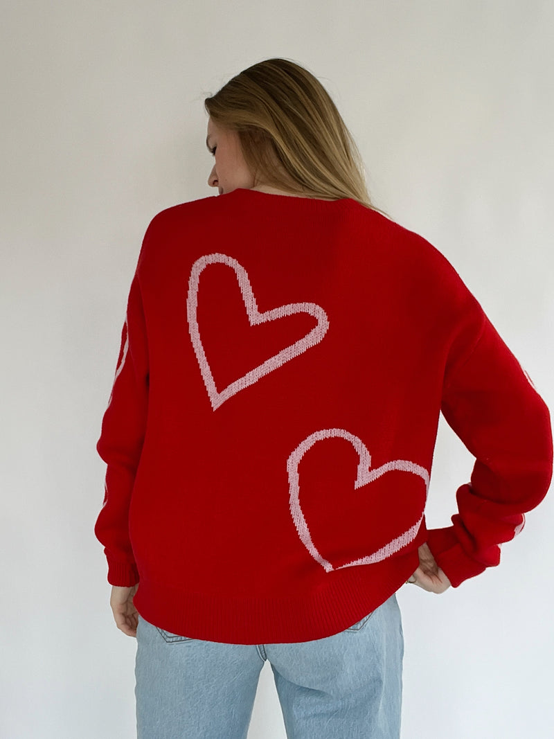 Love For You Sweater - Red