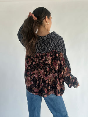 Illusion Floral Print Top