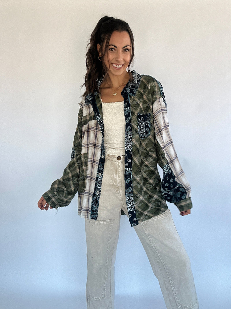 Season Of The Sticks Plaid Top