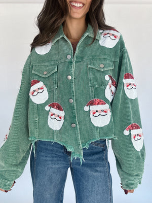 Santa Sequin Corduroy Jacket