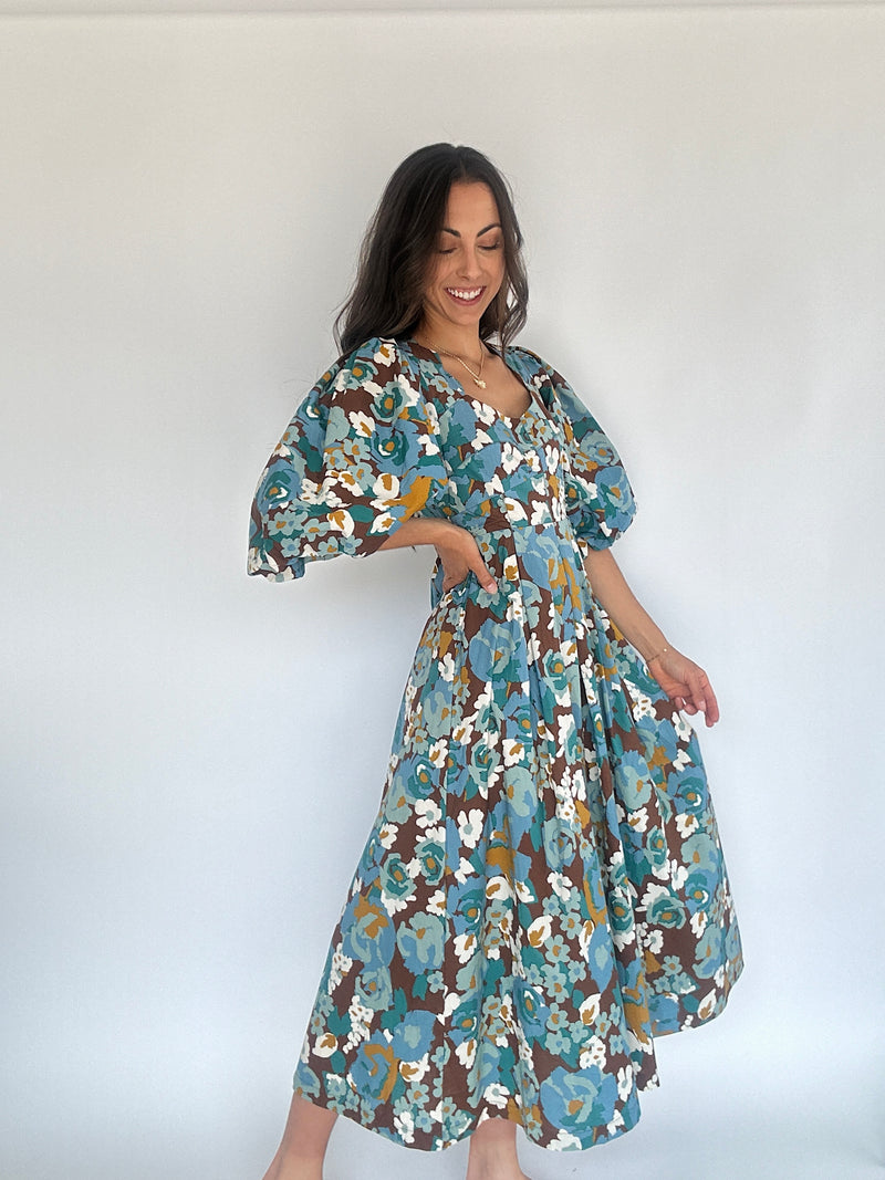 Lorana Floral Midi Dress