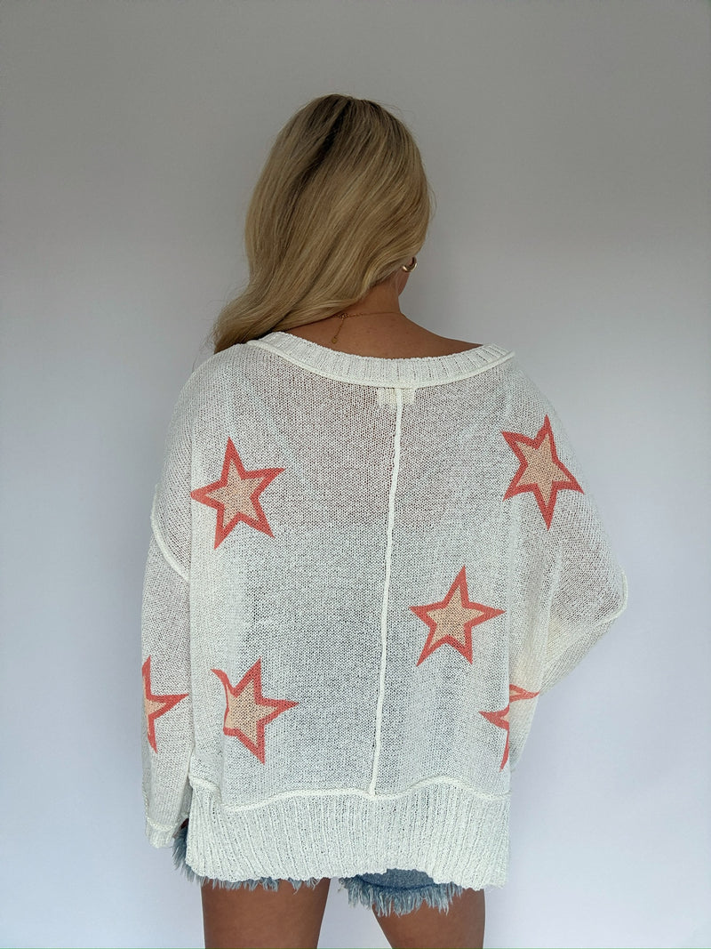 Seeing Stars Knit Top - Ivory