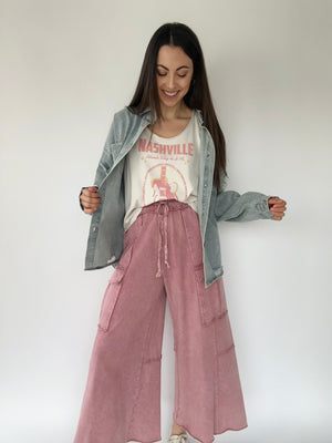 Middle Of The Road Pants - Faded Plum