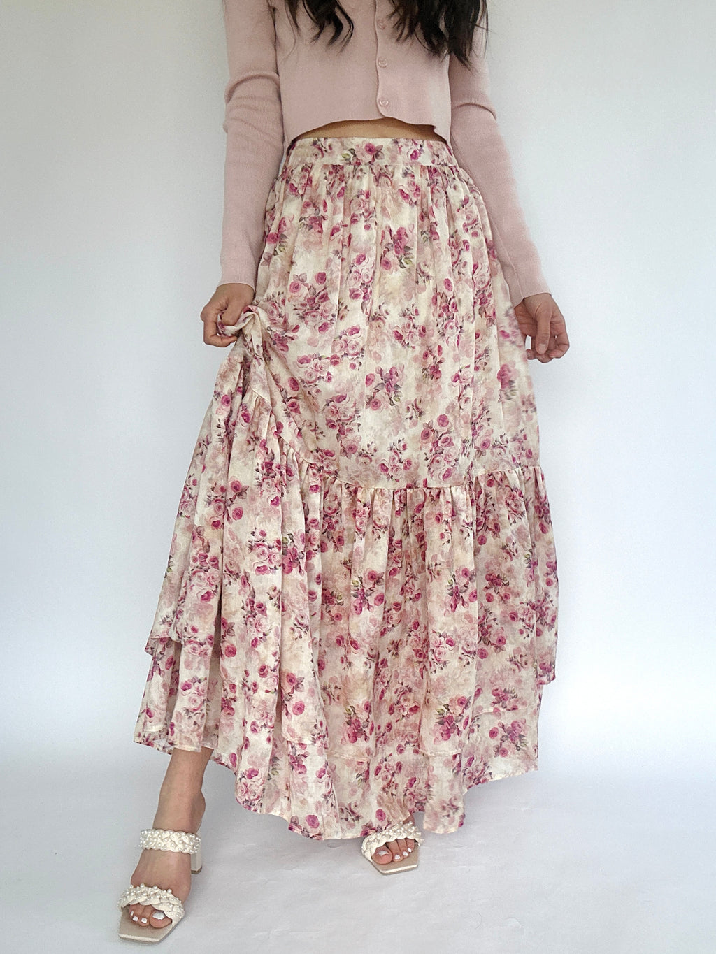 Rose Bouquet Maxi Skirt