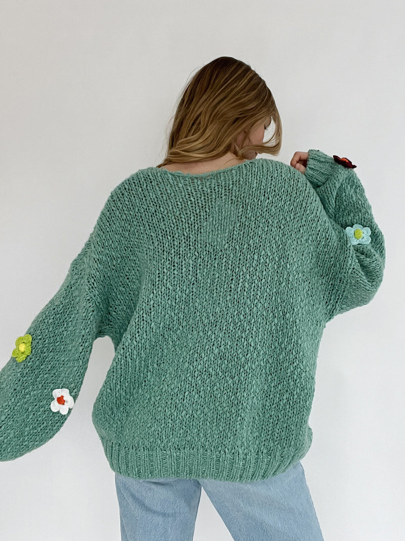 Valley Flower Sweater - Mint