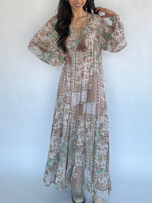 Story Teller Patchwork Maxi Dress