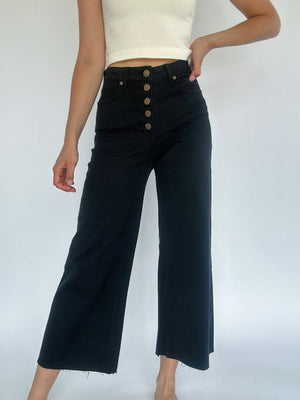 Sunday Stroll Wide Leg Pants - Black