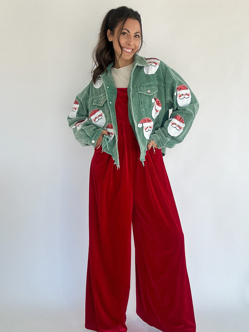 Santa Sequin Corduroy Jacket