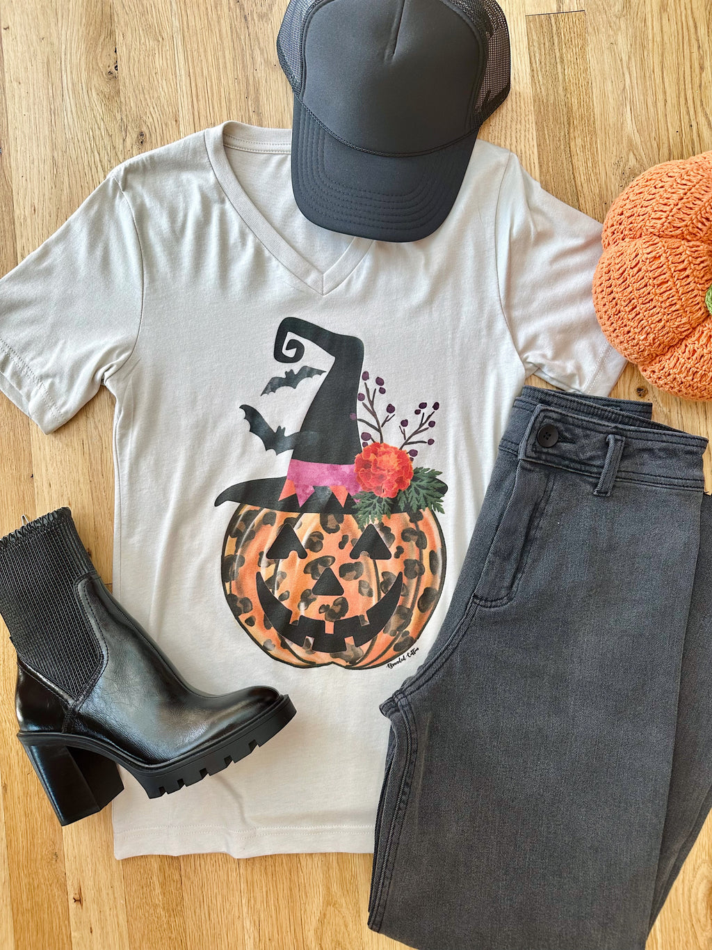 Witchy Leopard Pumpkin Tee