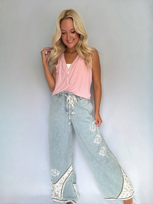 Alexa Floral Denim Pants