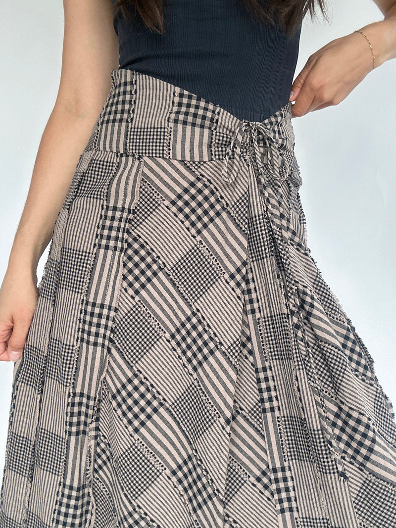 Byrdie Plaid Maxi Skirt