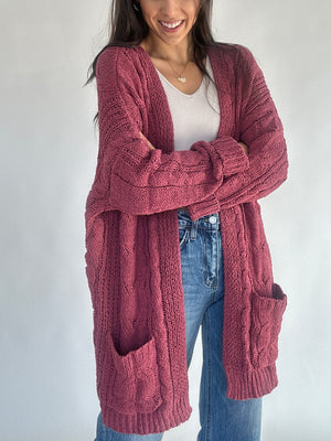 Start Again Cable Knit Cardigan