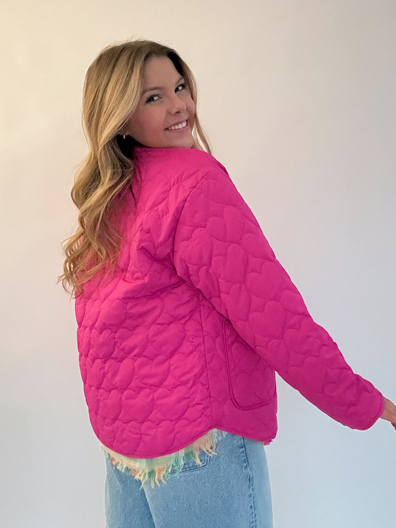 Quilted Heart Puffer Jacket