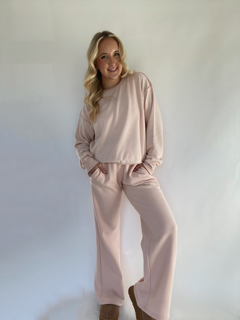 Weekend Chill Sweatpants - Dusty Pink