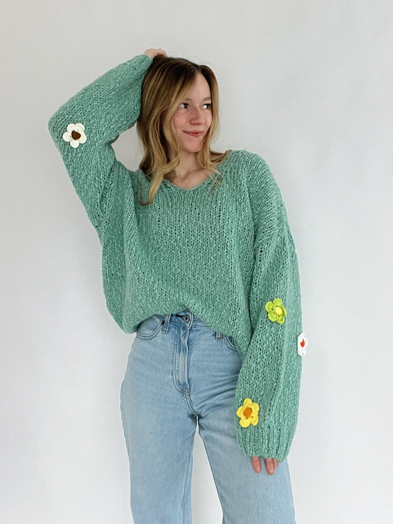 Valley Flower Sweater - Mint