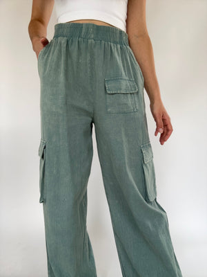 Conversation Cargo Pants - Sage