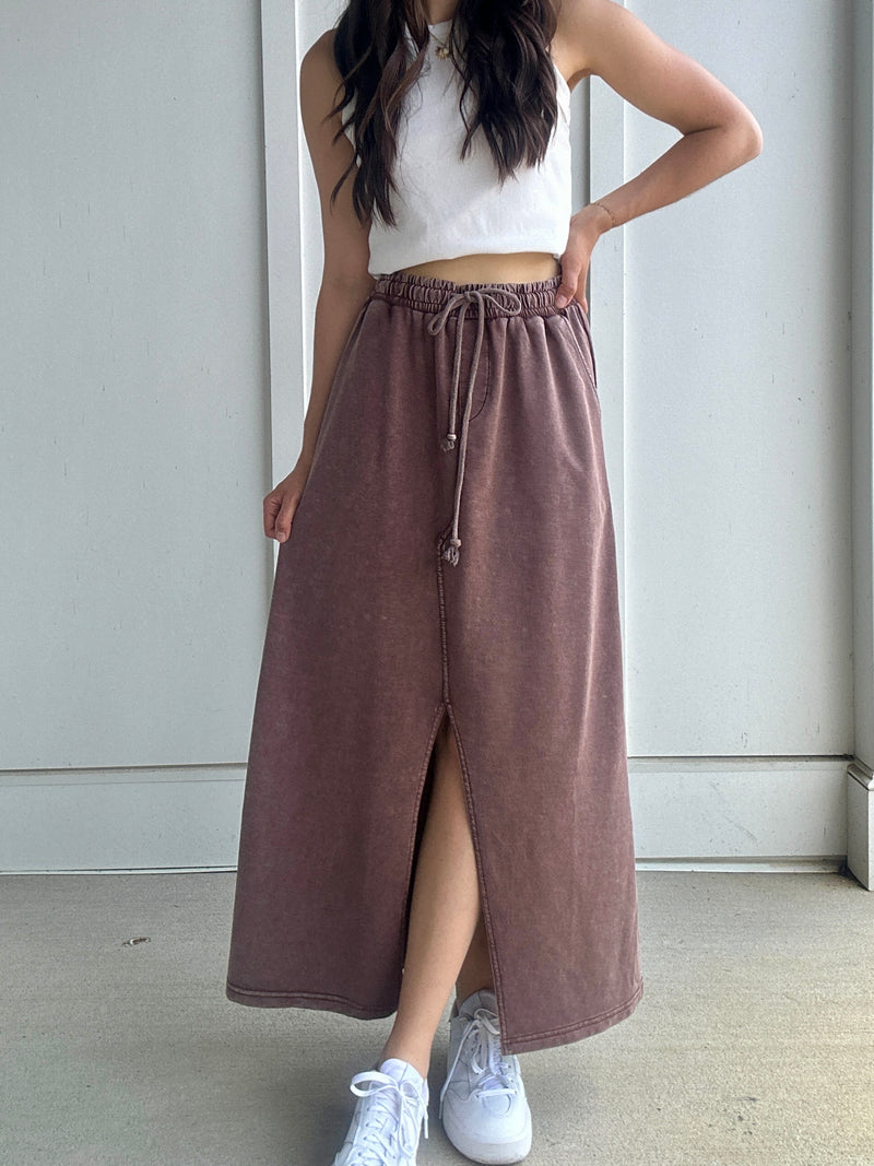 Meet Me Later Maxi Skirt - Mocha