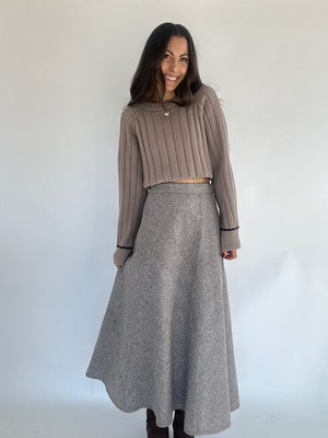 Whylen Maxi Skirt - Brown