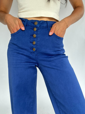 Sunday Stroll Wide Leg Pants - Royal Blue