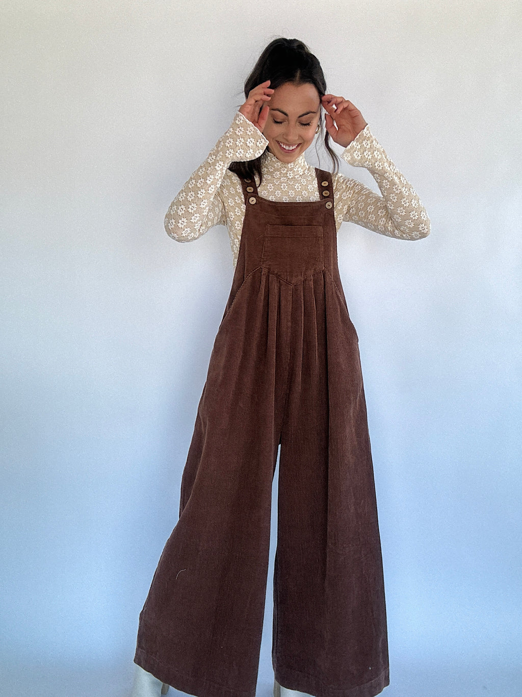 For The Best Corduroy Overalls - Mocha