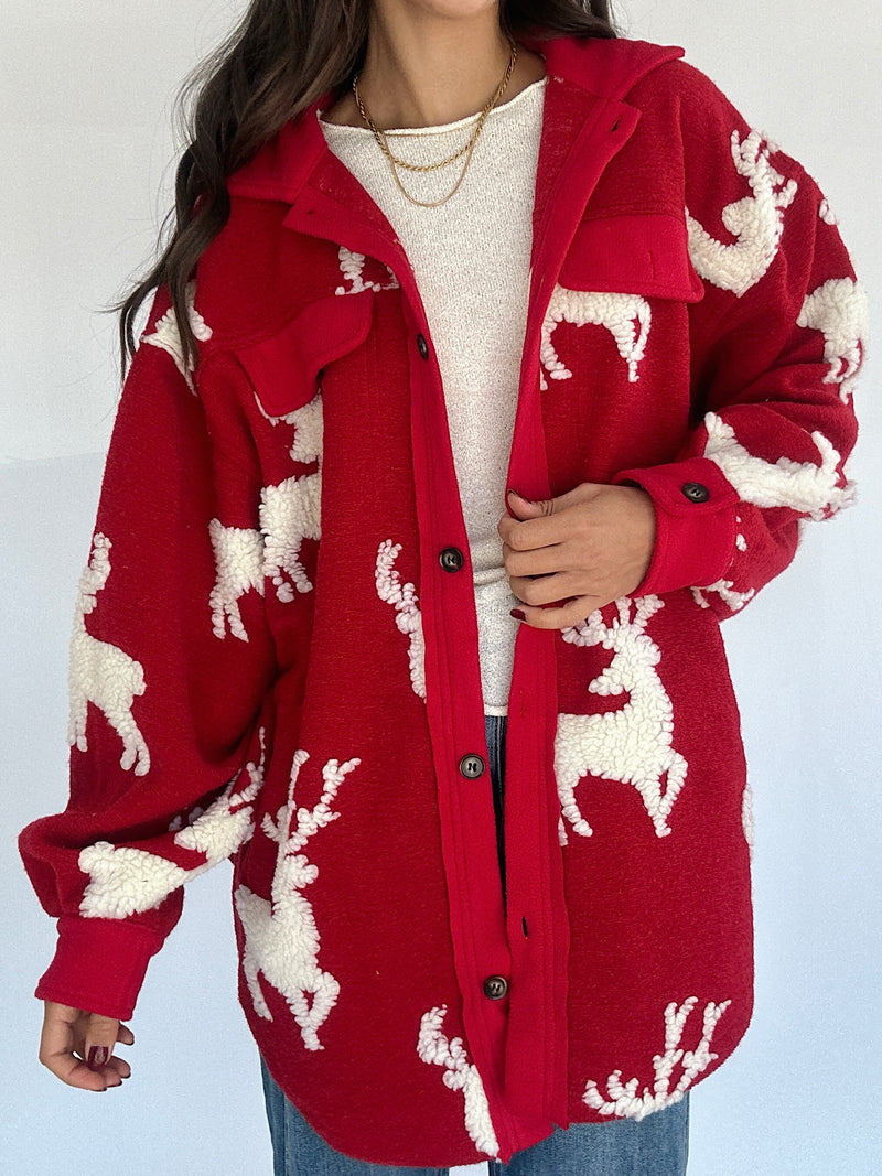 Reindeer Sherpa Jacket