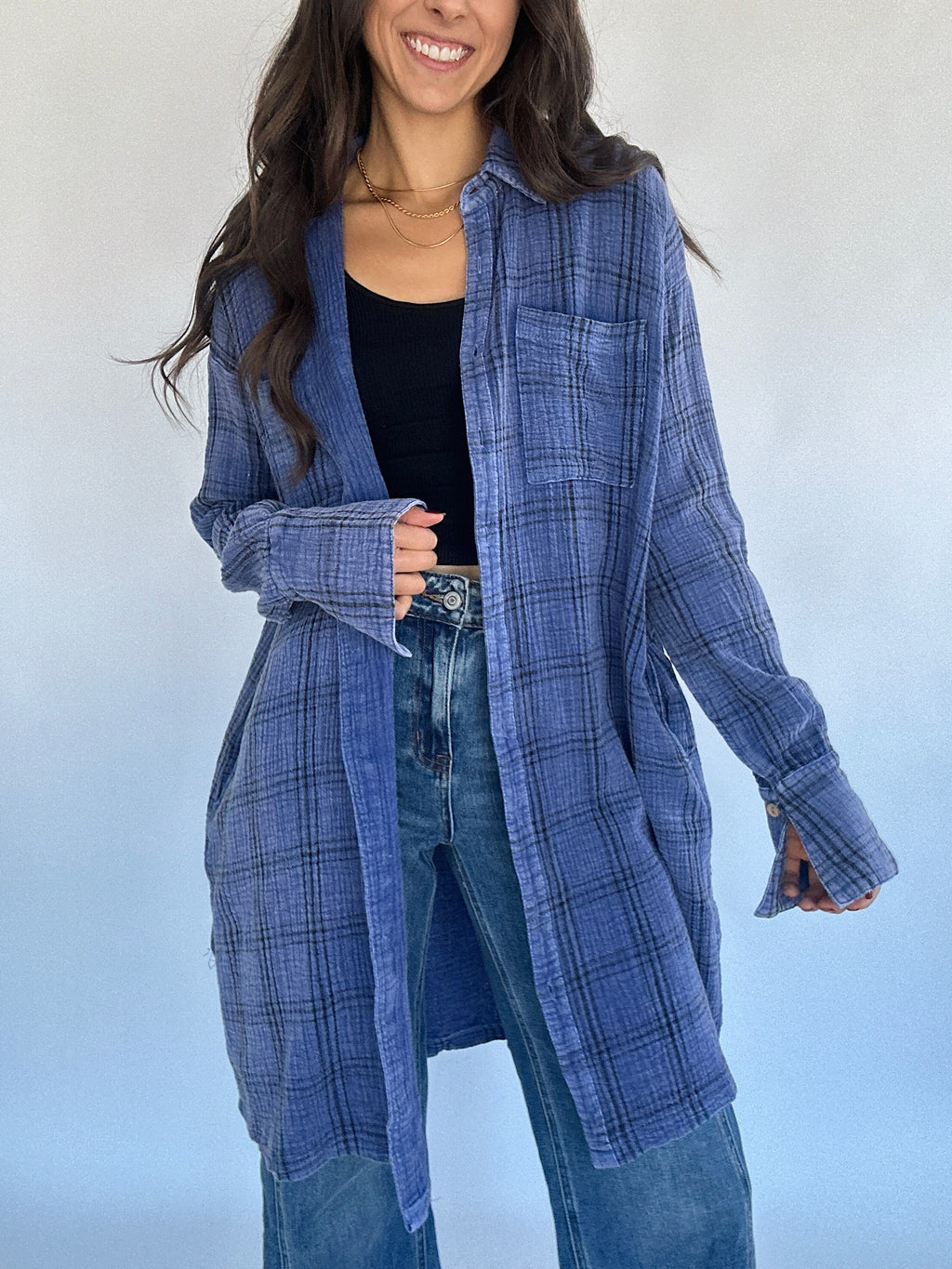 Rylee Plaid Shirt Dress