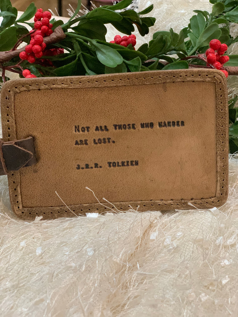 Quote Leather Luggage Tag - More Styles Available