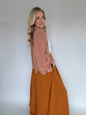 Coast To Coast Wide Leg Pants - Rust