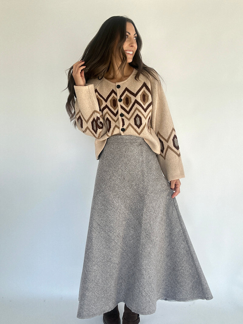 Whylen Maxi Skirt - Brown