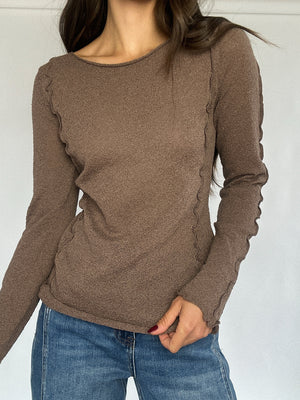 Catching On Knit Top - Espresso