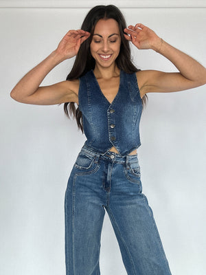 Wasted Time Denim Vest