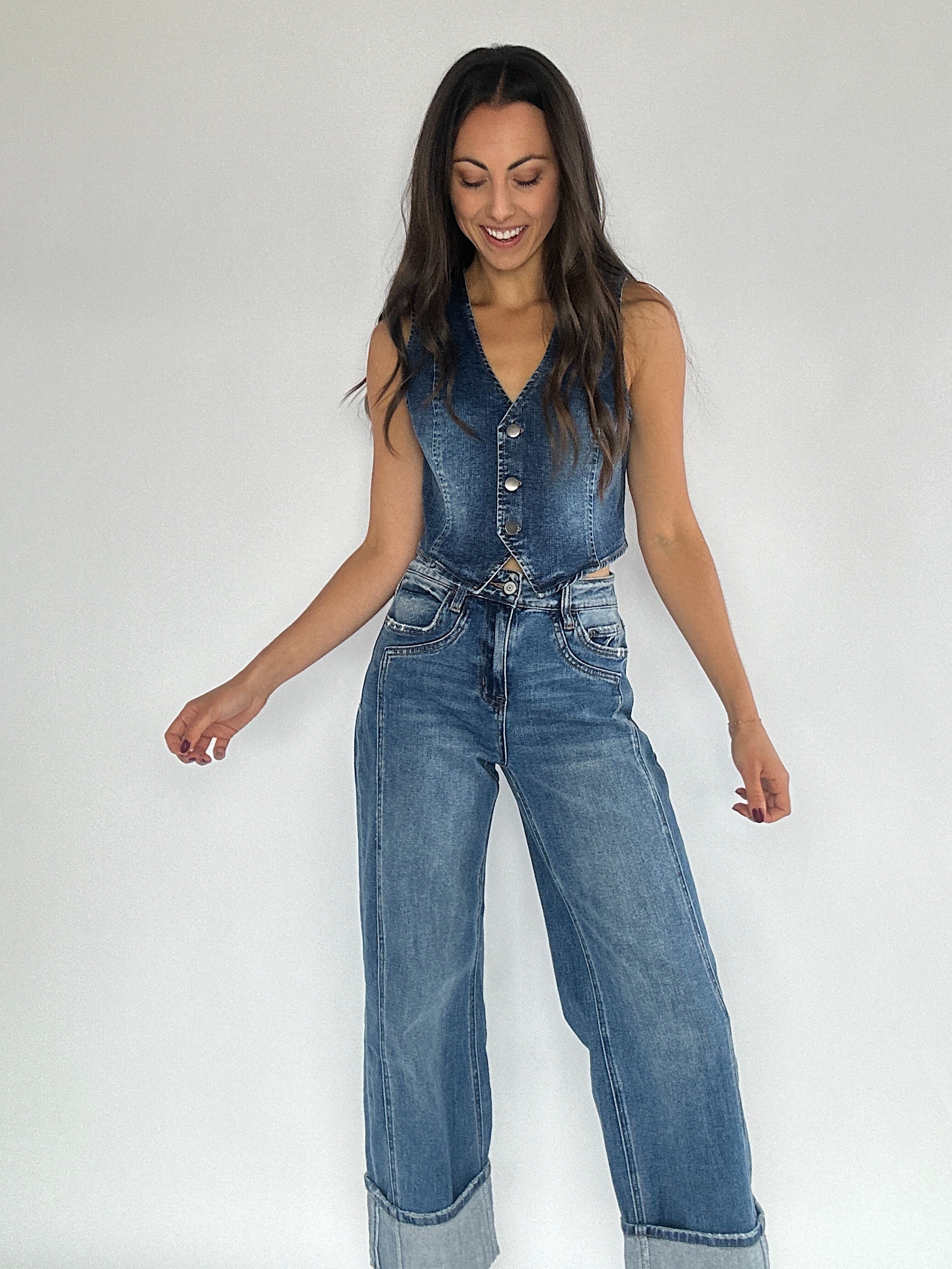Wasted Time Denim Vest – Blue Magnolia