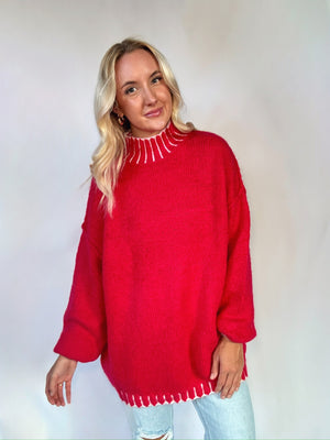 Present Tense Sweater - Red