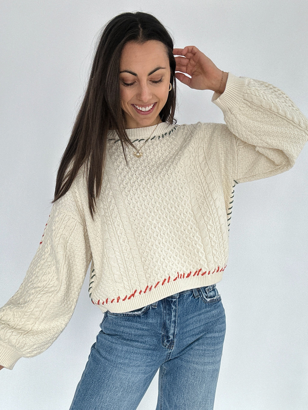 Sweet And Simple Cable Sweater