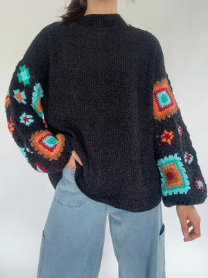 More Time Patch Sleeve Sweater